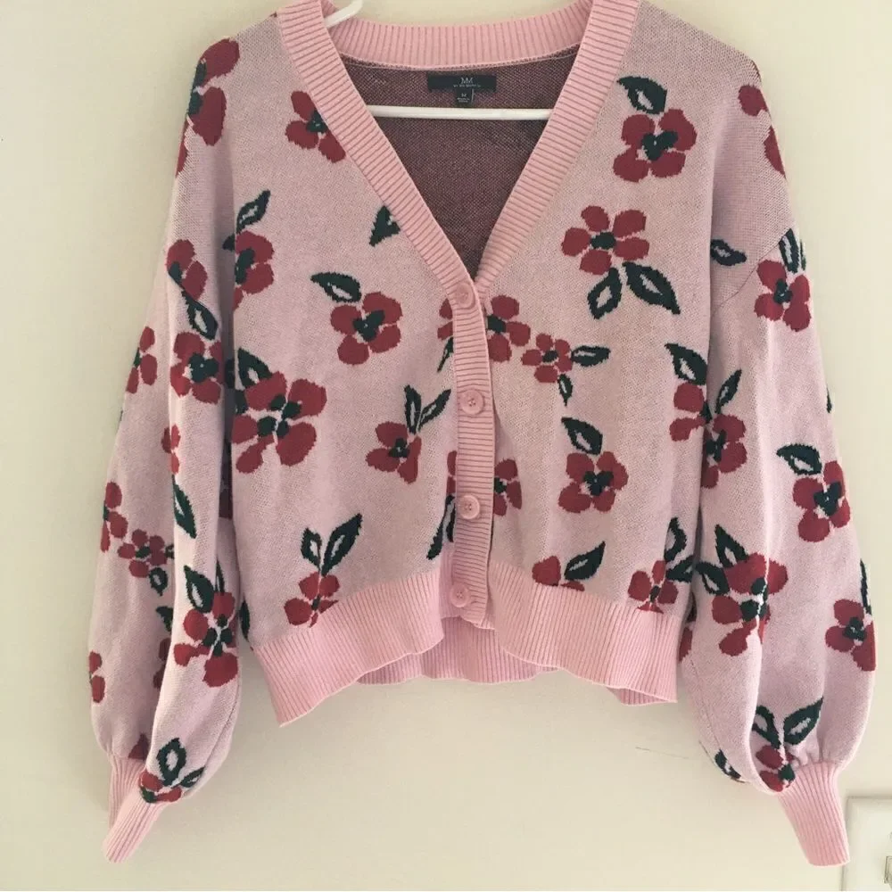 MEDIUM Thickness Adorable puff sleeve Crop sweater - Picture 7 of 8